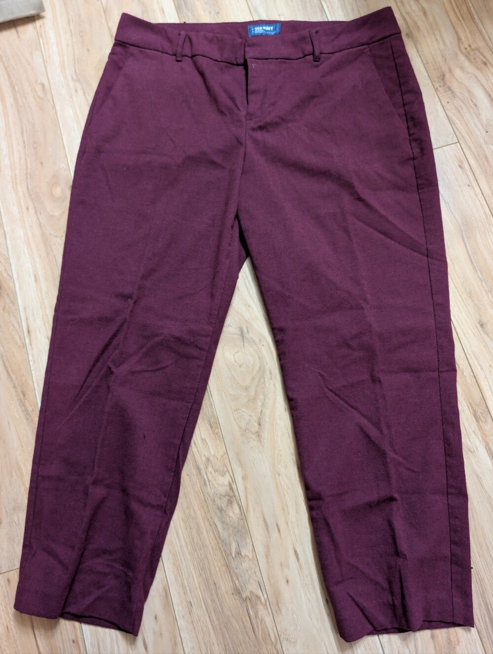 Old Navy Harper Mid-Rise Dress Pants Burgundy Wine Size 14 Workwear